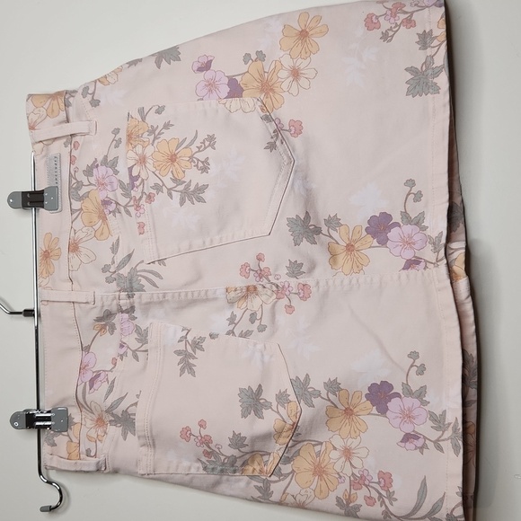 Sanctuary Womens Ryan Denim Floral Pink Mini Skirt size 28 - Picture 4 of 5